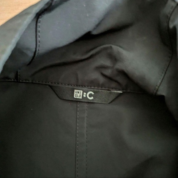 Uniqlo C Stand Collar trench cotton nylon black size XS rain minimal the row - Picture 15 of 17